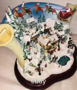 Christmas Village Sculpture Decoration Lights Music Artist Santa Sleigh Reindeer