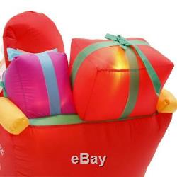 Christmas Yard Inflatables Santa Sleigh Reindeer Inflate Blow Up XMas Decoration