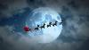 Christmas Flying Santa Sleigh Reindeer S At Night Animated Motion Graphics