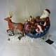 Christopher Radko Christmas Santa Sleigh Withreindeer Cookie Jar Vintage Read