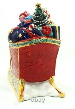 Christopher Radko HELPING SANTA Sleigh & Reindeer Home for the Holidays Figurine