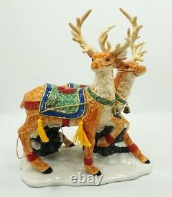 Christopher Radko HELPING SANTA Sleigh & Reindeer Home for the Holidays Figurine