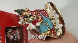 Christopher Radko Sumptuous Sleighful Santa Sleigh Reindeer Salt Pepper Shakers