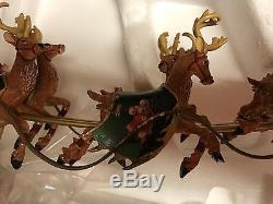 Coca Cola Santa Sleigh & Reindeer Bradford Exchange 2005 #A0429 NIP-COA