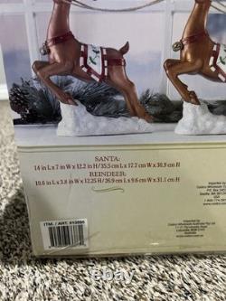 Costco Santa In Sleigh With 2 Reindeer Large Christmas Decor