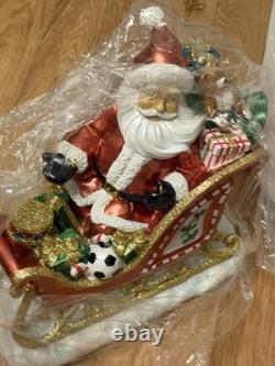 Costco Santa In Sleigh With 2 Reindeer Large Christmas Decor