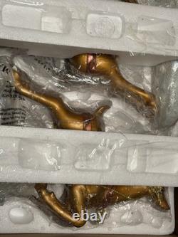 Costco Santa In Sleigh With 2 Reindeer Large Christmas Decor