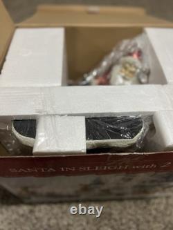 Costco Santa In Sleigh With 2 Reindeer Large Christmas Decor