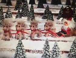 DAM TROLL DOLL SET, Santa / Sleigh / Reindeer, Brand New, Free Ship from Denmark