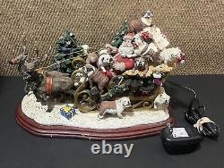 Danbury Mint Christmas Bulldogs Santa Sleigh Reindeer Tree RARE Vintage 18 Dogs
