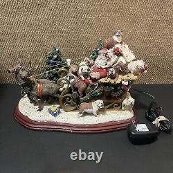 Danbury Mint Christmas Bulldogs Santa Sleigh Reindeer Tree RARE Vintage 18 Dogs