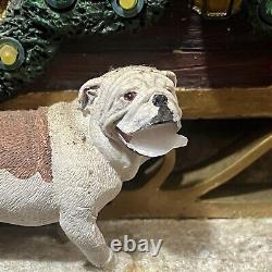 Danbury Mint Christmas Bulldogs Santa Sleigh Reindeer Tree RARE Vintage 18 Dogs