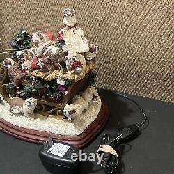 Danbury Mint Christmas Bulldogs Santa Sleigh Reindeer Tree RARE Vintage 18 Dogs