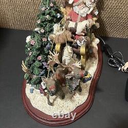 Danbury Mint Christmas Bulldogs Santa Sleigh Reindeer Tree RARE Vintage 18 Dogs