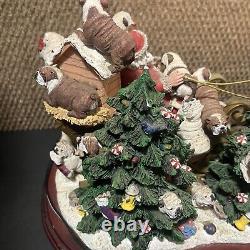 Danbury Mint Christmas Bulldogs Santa Sleigh Reindeer Tree RARE Vintage 18 Dogs