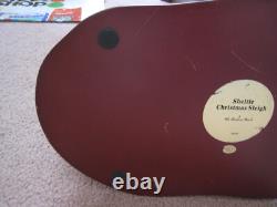 Danbury Mint Sheltie Christmas Sleigh Santa Reindeer Tested and Works See Notes