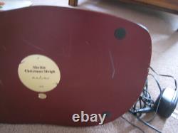 Danbury Mint Sheltie Christmas Sleigh Santa Reindeer Tested and Works See Notes
