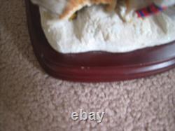 Danbury Mint Sheltie Christmas Sleigh Santa Reindeer Tested and Works See Notes