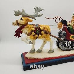 David Frykman On Blitzen Santa In Sleigh Pulled By Reindeer Df2029 Nib