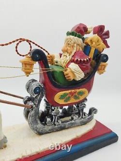 David Frykman On Blitzen Santa In Sleigh Pulled By Reindeer Df2029 Nib