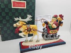 David Frykman On Blitzen Santa In Sleigh Pulled By Reindeer Df2029 Nib