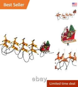 Delightful 10-Light Reindeer and Santa Sleigh Set Enhance Your Holiday Spirit