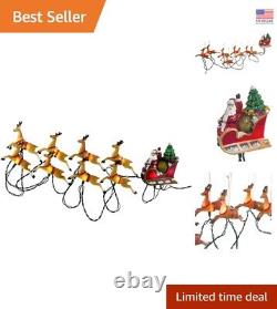 Delightful 10-Light Reindeer and Santa Sleigh Set Enhance Your Holiday Spirit
