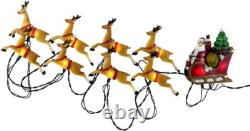 Delightful 10-Light Reindeer and Santa Sleigh Set Enhance Your Holiday Spirit