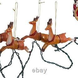 Delightful 10-Light Reindeer and Santa Sleigh Set Enhance Your Holiday Spirit