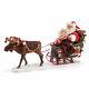 Department 56 Possible Dreams Christmas Santa In Sleigh Moose Reindeer Figurine