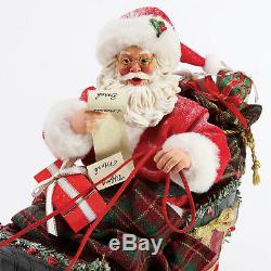Department 56 Possible Dreams Christmas Santa in Sleigh Moose Reindeer Figurine
