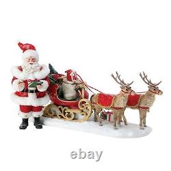 Department 56 Possible Dreams Tonight's the Night Santa Sleigh Reindeers Figure