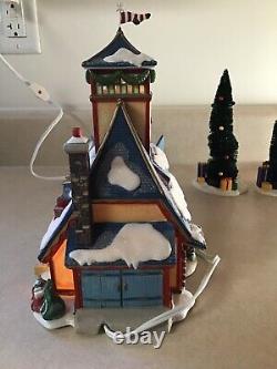 Department 56 Santas Sleigh Launch Northpole Series Gift Set 2001 Retired