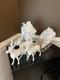 Department 56 Silhouette Santa Sleigh And 3 Reindeer Dept 56 Village Set White