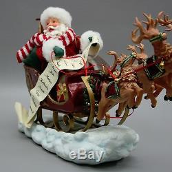 Dept. 56 Possible Dreams Santa Claus Sleigh Eight Tiny Flying Reindeer St. Nick