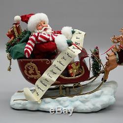 Dept. 56 Possible Dreams Santa Claus Sleigh Eight Tiny Flying Reindeer St. Nick