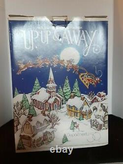 Dept 56 Snow Village Animated Reindeer And Sleigh Up & Away Christmas NEW
