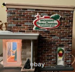 Dept 56 The Original Bronners Store Snow Village Santa Sled Reindeer Nativity