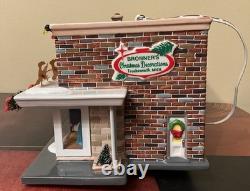 Dept 56 The Original Bronners Store Snow Village Santa Sled Reindeer Nativity