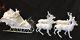 Dept 56 Winter Silhouette Santa's Sleigh And 4 Reindeer