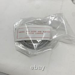 Dept 56 Winter Silhouette Santa's Sleigh 4 Reindeer White Porcelain / Metal Base