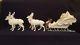 Dept 56 Winter Silhouette Santa's Sleigh With 4 Reindeer