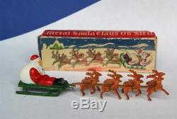 Diecast Lead Miniature Boxed Japanese Santa Father Christmas Reindeer & Sleigh