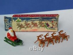 Diecast Lead Miniature Boxed Japanese Santa Father Christmas Reindeer & Sleigh