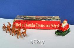 Diecast Lead Miniature Boxed Japanese Santa Father Christmas Reindeer & Sleigh