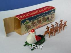 Diecast Lead Miniature Boxed Japanese Santa Father Christmas Reindeer & Sleigh