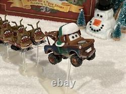 Disney Pixar Cars Mater Saves Christmas SANTA & REINDEER SLED HOLIDAY DISPLAY