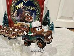 Disney Pixar Cars Mater Saves Christmas SANTA & REINDEER SLED HOLIDAY DISPLAY