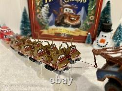 Disney Pixar Cars Mater Saves Christmas SANTA & REINDEER SLED HOLIDAY DISPLAY