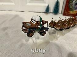 Disney Pixar Cars Mater Saves Christmas SANTA & REINDEER SLED HOLIDAY DISPLAY